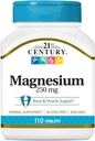 Magnesio del siglo 21 250 mg Tabletas, 110 Condes