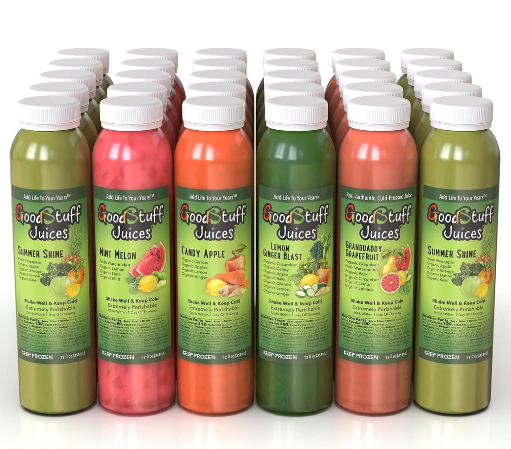 5 días de verano Slim Juice Cleanse by Good Stuff Juices - Cold-Presed - Premium Taste - 30 Jugos - 12oz