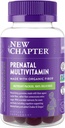 New Chapter Prenatal Multivitamin Gummies – 67% Less Sugar, Prenatal Gummies for Mom &amp; Healthy Baby with Methylfolate, Vitamina D3, Choline + Ginger, Non-GMO, Gluten Free, Berry Citrus, 90ct