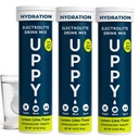 Uppy! Limón-Lime Electrolyte Hydration Tablets – 30 Cuenta (3x10) – Dissolves in Water for Rapid Rehydration – For Travel, Sports & Festivals – Portable Electrolyte Wellness Drink