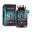 Recuperación de vitaminas en los electrolitos de Keto - Suplementos de Keto, píldoras electrolitos, suplemento de electrolitos, vitaminas de Keto, hidratación libre de azúcar, energía de cocción, GLP 1 Soporte- 60 cápsulas