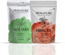 Peluquería combo por minature ¦ Conjunto de Aloe Vera Powder " Hibiscus Powder TEN 227g Cada TENIDO Puro " Natural TEN libre de productos químicos " preservadores