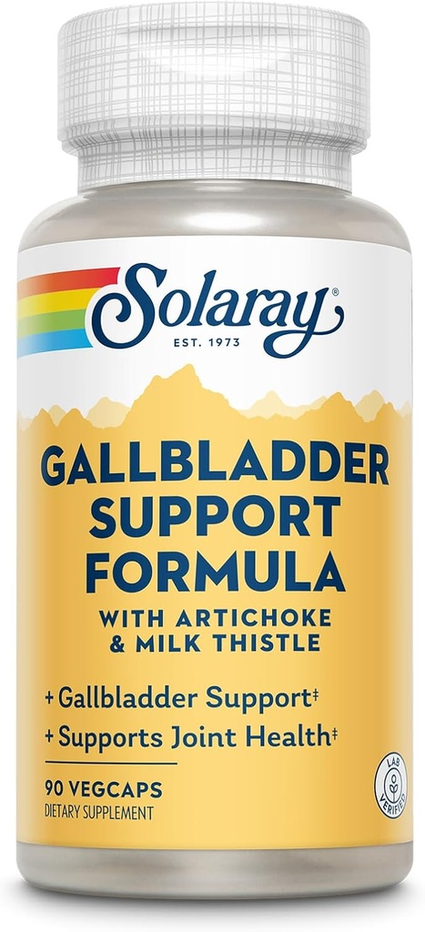SOLARAY Gallbladder Support Formula | Healthy Gallbladder & Liver Support | 30 Servings | 90 VegCaps