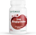 Ambrosial Iron Bisglycinate 28Mg Tablets Pack de 1-120 Tablets