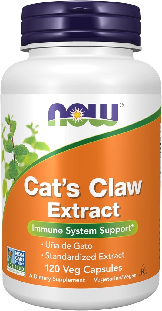 AHORA Suplementos, extracto de garra de gato, 10:1 Concentrado, (1.5% de extracto estandarizado), 120 cápsulas de verduras