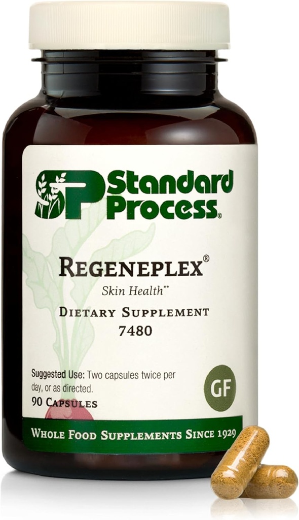 Regeneplex de proceso estándar - Suplemento de salud de la piel con vitamina C " Zinc - Apoyo Función celular - Sin gluten - 90 cápsulas (45 piezas)