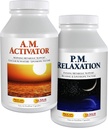 ANDREW LESSMAN A.M. Activador y P.M. Kit de Relajación - 30 cápsulas de cada - A.M. Activador promueve el metabolismo energético y grasa mientras que P.M. Relajación Alienta el sueño de una noche de descanso