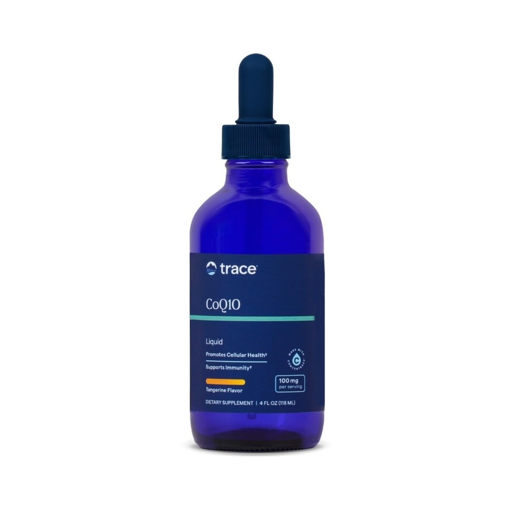 Trace Minerals CoQ10 - Cellular Health Supplement for Vitality Support - Cardiovascular Health & Immune Support - Natural Ingredients - Vegan & Gluten-Free - Tangerine Flavor - 4 fl oz (24 Servings)