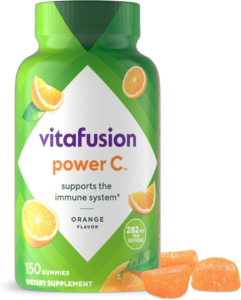 Vitafusion Power C Gummy Immune Support* con vitamina C, Delicious Orange Flavor, 63ct (21 Day Supply)