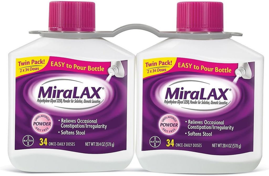 MiraLAX Supplement Powder For Bloating, 40.8 Ounce