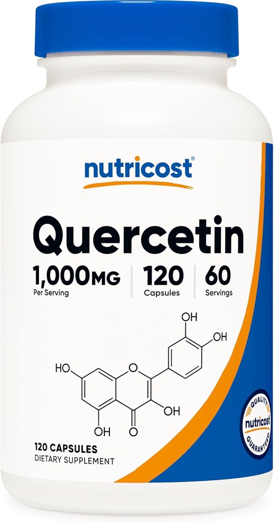 Nutricost Quercetin 1000mg, 120 Capsules - Vegetarian Capsules, 60 Servings, 500mg Por Capsule, Non-GMO, Gluten Free