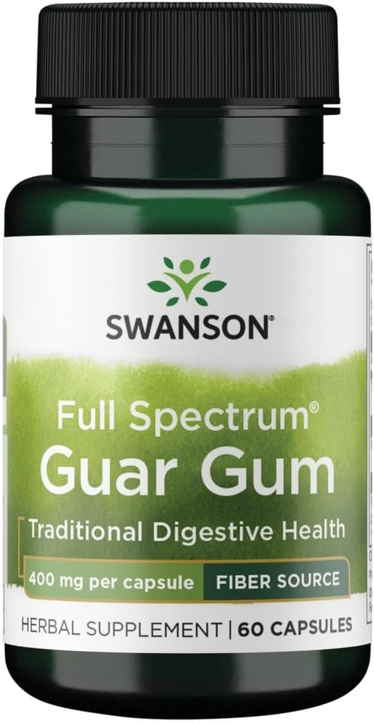 Swanson Full Spectrum Guar Gum 400 Milligrams 60 cápsulas