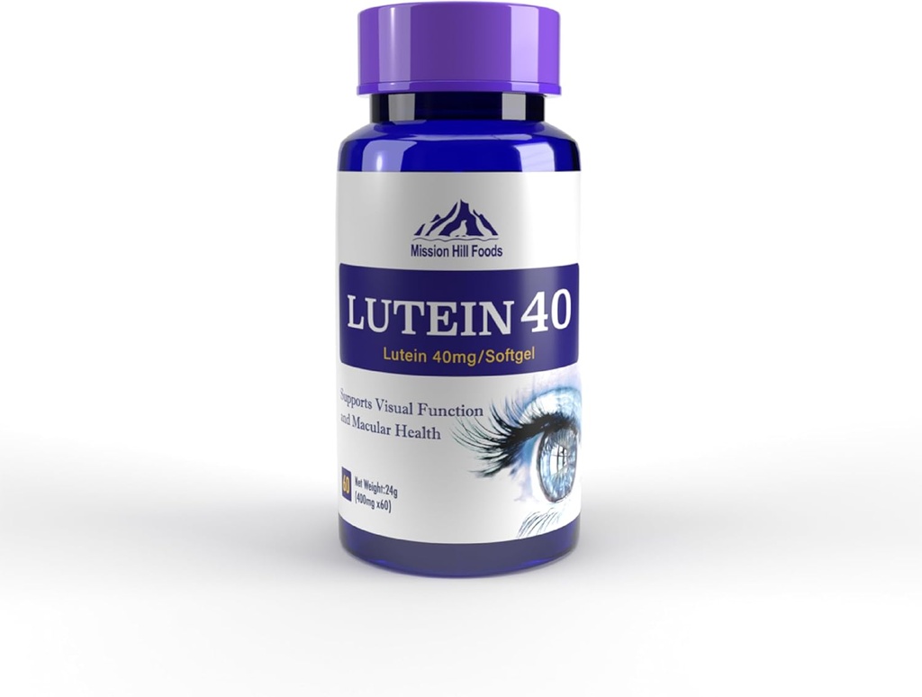 Premium Lutein " Zeaxanthin Eye Health Supplement (1 Bottle-2mo Supply) Silencio 40mg Silencio 60 Softgels ← Vitamin Pills for Eyes