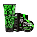 Beard Growth Kit w / 2X Thickening Biotin Beard Balm for Men & Mustache Wax + GROW 11-in-1 Mens Shampoo & Conditioner (Hair Growth Shampoo for Men w/Biotin) - Formulado en América