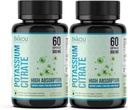 Citrato de potasio 800 mg Suplemento de Potasio de Alta Absorción - 120 Serviciones Apoya Equilibrio de Electrolitos, Riñón y Salud de Hueso (2)