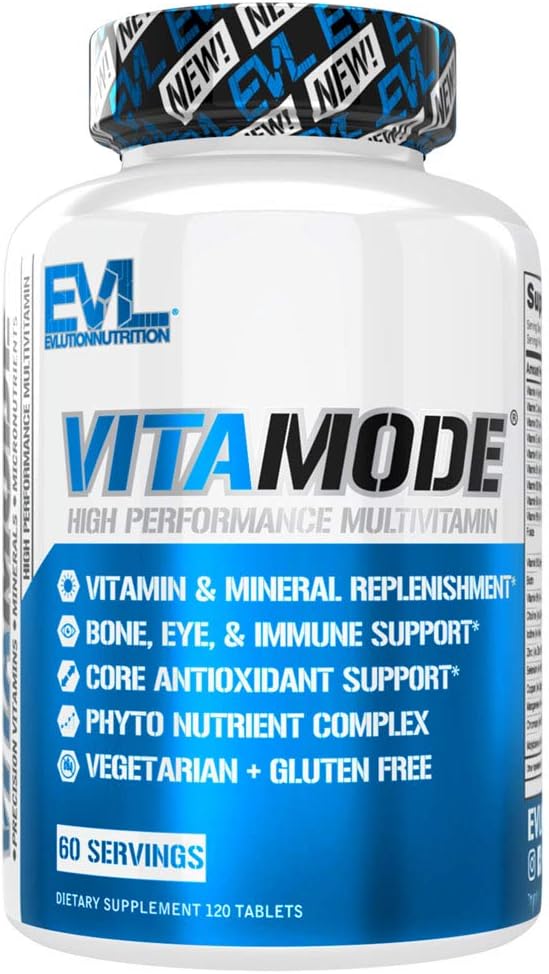 EVL Advanced Daily Multivitamin - Multivitamínico para Hombres con Minerales Esenciales Complejo de Fitonutrientes y VitaMode Active Mens Vitaminas para Energía con Lycopene para Bono Musculo y Soporte Inmunitario