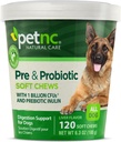 PetNC Natural Care Liver Flavor,Cheese Pre " Probiotic Soft Chews for Dog 120 ct (Pack of 1) (Packaging May Vary)