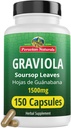 Naturales peruanos Graviola Soursop Capsules 150 Conde - Premium Soursop Extracto de Hojas de Guanabana - Non-GMO, Vegan, Gluten-Free 1500 mg High-Potency of Herbal Supplement