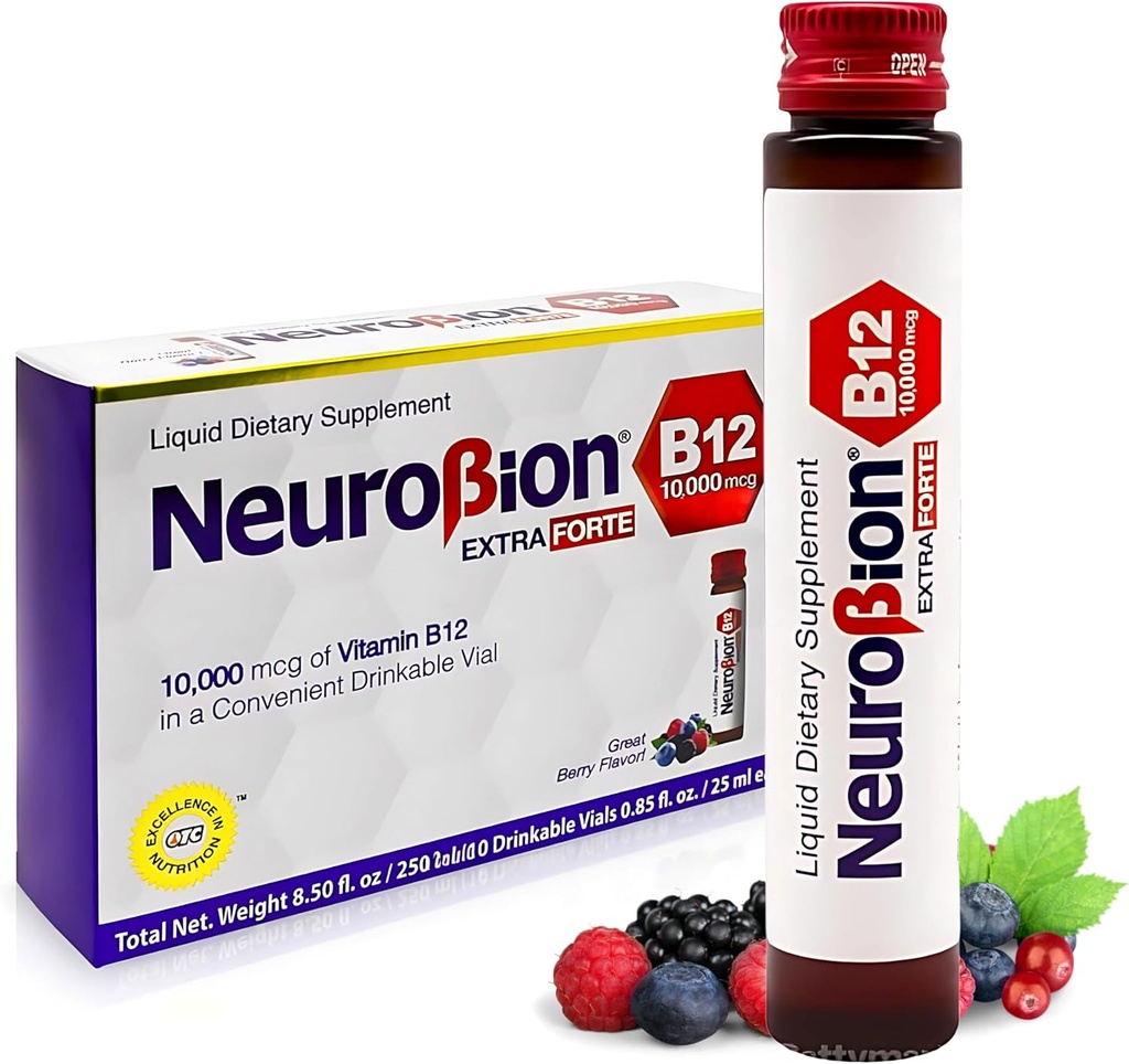 Neurobion Extra Forte B12 10,000 mcg Vials, Liquid - Extreme Powerful- 10 Viales por caja