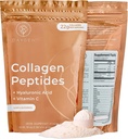 Collagen Peptides Powder with Hyaluronic Acid and Vitamin C, Hydrolyzed Collagen Powder, Skin, Hair, and Nails Support, Grass-Fed Collagen for Women and Men, Naturally Sourced, Unflavored 16oz