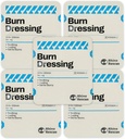 Rhino Rescate 5 Pack 4" X 4" Burn Dressing, Burn Gel Cooling Soothing Cream Relief Burn First Aid Supplies (5)