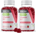 Viteey Vitamina B12 Gummies for Adults &amp; Teens 1000mcg, Sugar Free - Good for Energy, Metabolism, Natural Energy Support - Vegan, Gelatin Free, Gluten Free, GMO Free - Chewable Strawberry Flavored