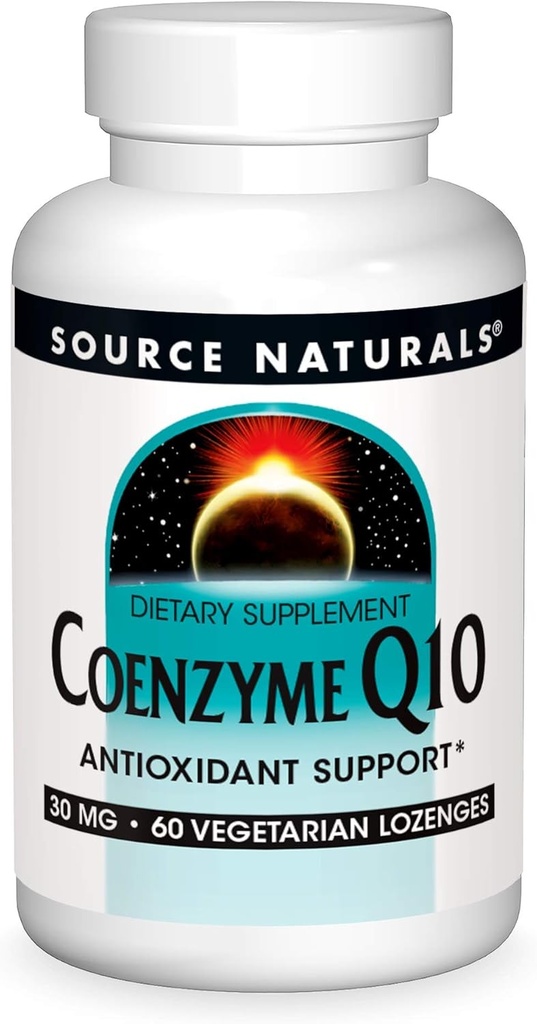 Fuente Natural Coenzima Q10 Antioxidante Soporte 30 mg Para Corazón, Cerebro, Inmunidad, " Apoyo al hígado - 60 préstamos