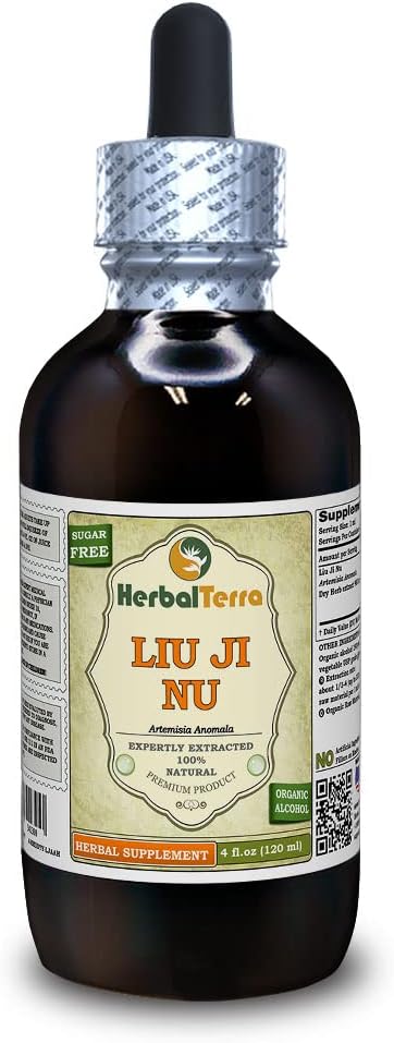 Liu Ji Nu, Artemesia (Artemisia Anomala) Tincture, Dried Herb Liquid Extract (Marca: HerbalTerra, Proudly Made in USA) 4 fl.oz (120 ml)