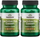 Swanson Lactobacillus Gasseri - Suplemento Probiótico Apoyo Salud Digestiva con 3 Billones CFU - Diseño-Release Satiety & Fat Metabolism Support - (60 Veggie Capsules) 2 Botellas