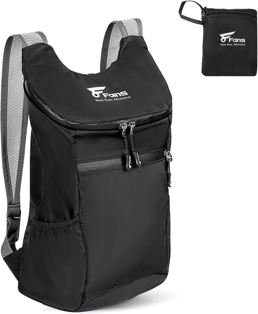 8 Fans 12L/20L Hiking Backpack, Waterproof Packable Travel Daypack-Lightweight Back Pack Outdoor Foldable Rucksack (12L)