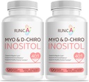 Myo-Inositol & D-Chiro Inositol Suplemento para Mujeres - Ideal 40:1 Ratio -Apoyo Equilibrio de hormonas femeninas " Fertilidad " Salud ovárica - Capsules de polvo vegano - Suministro de 60 días