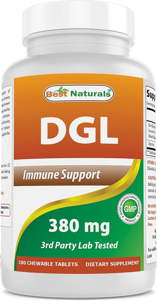 Mejores Naturales DGL Chewable 380 mg 180 Tabletas