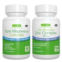 Complejo de Magnesio Triple + Complejo de Zinc Bundle Vegan, Alta Absorción Magnesio Chelated + 25 mg Zinc Picolinate Chelated & Bisglycinate with Copper, por Igennus