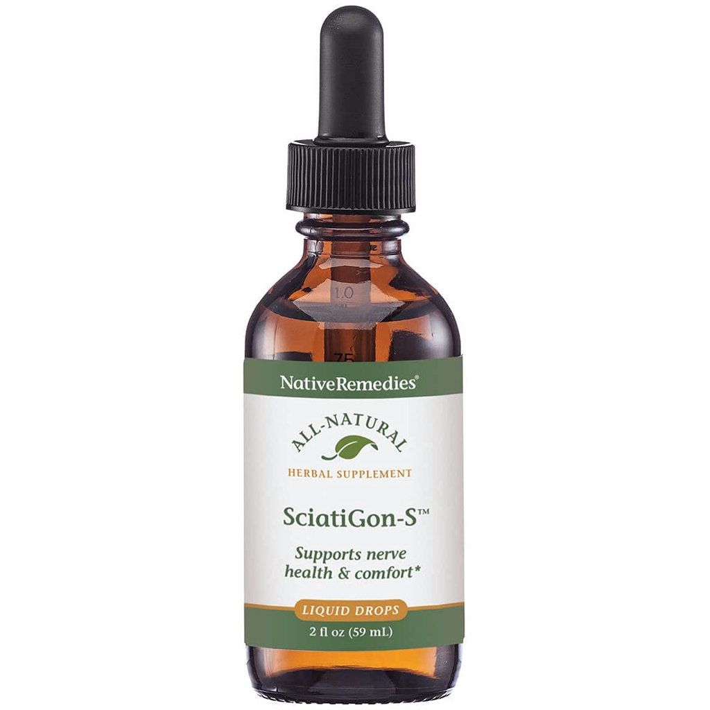 Native Remedies SciatiGon-S - All Natural Herbal Supplement for Sciatic Nerve Comfort - 59 mL