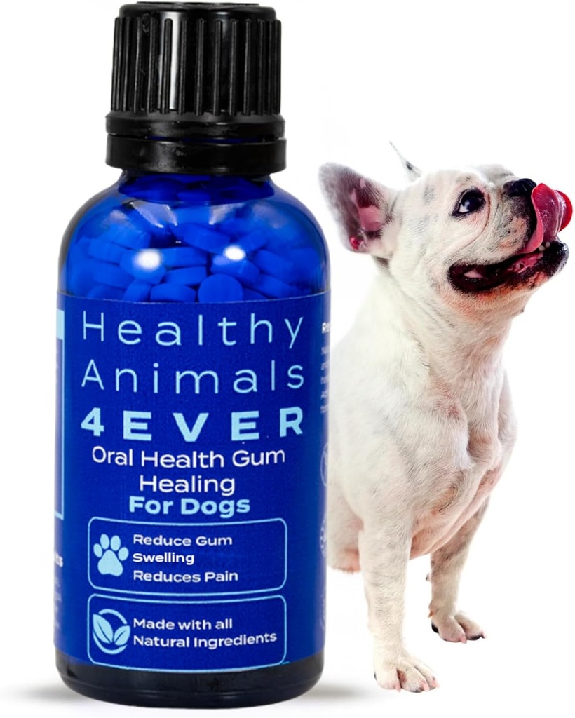HA4E - Suplemento de Salud Oral Perro - Alivia la Inflamación, Soothes Dolor " Fights Gum Disease - Natural, Non-GMO, Organic, Gluten-Free " Chemical-Free - 300 Cuadros
