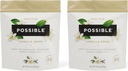 Protein Powder Vanilla Bean - 20g de Vegan, Proteína de base vegetal Mix - Non-GMO, Non-Dairy, Gluten-Free - 3.5g de BCAAs - 9 Aminoácidos esenciales - 30-Day Supply - 2 Bolsa, 30 Servimientos