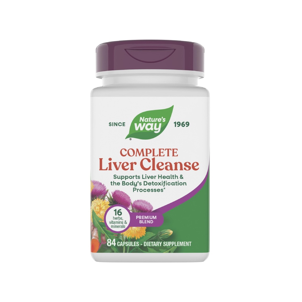 Nature's Way Complete Liver Cleanse, Supports the Body's Detoxification Processes*, with Milk Thistle, B-Vitamins, Amino Acid Liver Blend, 84 Capsules (Packaging May Vary)