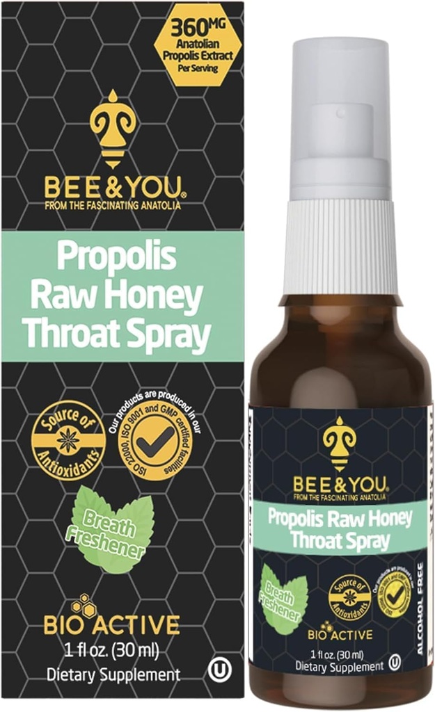 BEE y usted, 100% puro extracto de propóleo, apoyo inmune, sore Throat Alivio, Antioxidantes, Natural, Keto, Paleo, Gluten-Free