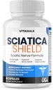 Sciatic Nerve Health Support Suplemento – 10x Fórmula Alpha Lipoic Acid Folic, Turmeric, Glucosamine, MSM, Complejo de Vitamina B - Hecho en EE.UU. – 60ct