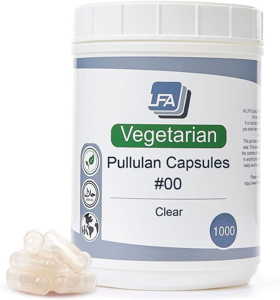 Empty 00 Capsules - Vegan Pullulan - 1000 Conde Vegetarian Capsules Empty - Acoplado Fillable 00 Vegetable Pill Capsules - Veggie Caps for Capsule Filling Machine - Halal Kosher Tapioca