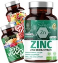 Número 1 Nutrición N1N Premium Super Fruits & Veggies Suplemento [40 Whole Foods, Aloe Vera, Vitamins] y Zinc 50mg [3X Absorción], 2 Pack Bundle