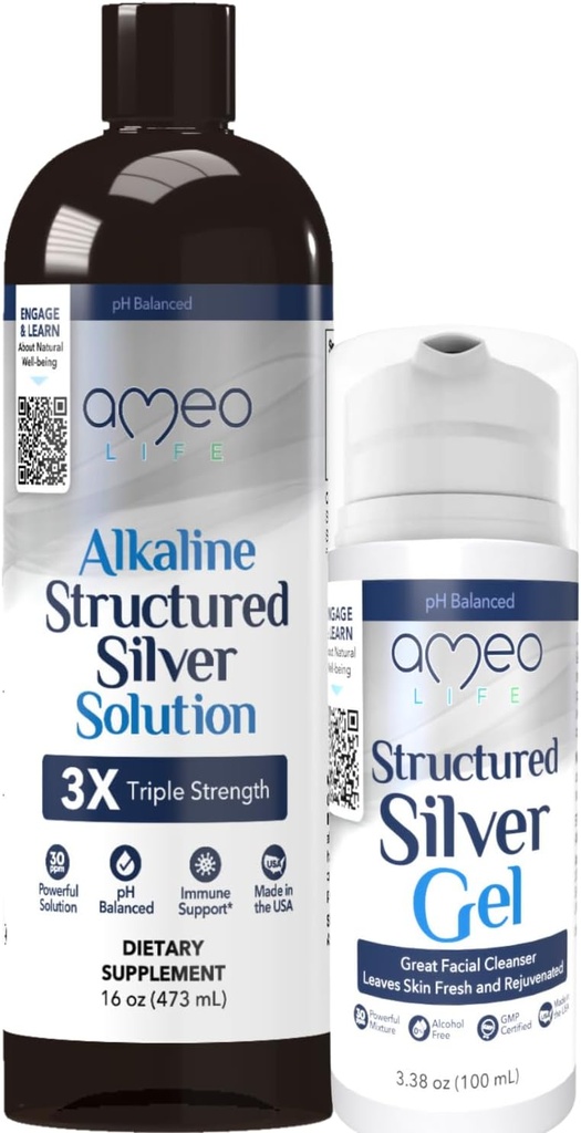 Colloidal Plata Líquido &amp; Extra Fuerza Colloidal Plata Gel Bundle