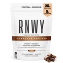 Proteína de chocolate 25g + 5g Polvo de crema, Proteína de base vegetal vegana con enzimas digestivas para construir " Recuperar, 21 Servimientos
