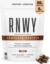 Proteína de chocolate 25g + 5g Polvo de crema, Proteína de base vegetal vegana con enzimas digestivas para construir " Recuperar, 21 Servimientos