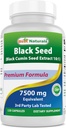 Mejores Naturales Semilla Negra (Black Cumin Seed Extracto 10:1) 750 mg Por Serving- 120 Capsules