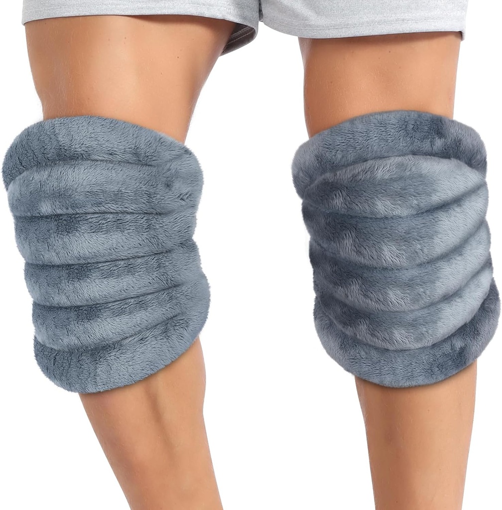 Atsuwell Microondas Calefacción Pad para rodillas, Microwavable Calentador de rodillas para codo, calambres, musculo, junta, Knee Calefacción Pad Microwavable Compresión de calentamiento, 2 Packs