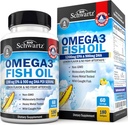 Triple fuerza Omega 3 Fish Oil Suplemento - 2250mg EPA DHA Omega 3 ácidos grasos de pescado fresco salvaje, Burpless Lemon Flavor Fórmula apoya la salud ocular y más, Gluten Free, 180 Softgels