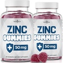 NUEVA AGE Zinc Gummies - 2 Pack - 50mg Alta Immune Booster Zinc Suplemento, Immune Defense, Powerful Natural Antioxidant, Non-GMO - por New Age, 120 Conde