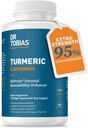 Dr. Tobias Turmeric Curcumin 1500mg con BioPerine – Suplemento Extra de Fuerza con 95% de Curcuminoides para Soporte Conjunto, Vitalidad Global & Immune Health, 120 cápsulas Vegan, No GMO