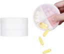 2 caja de almohadas, organizador de píldoras diarias de KIGI con 8 platos 1 día 4 veces caja de píldoras portátiles Vitamin Organizer for Travel (White 3.1-2Inch)